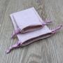Pink Cotton Linen Jewellery Bag