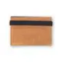 Wholesale customized card holder front pocket elastic strap leather card holder