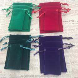 Red,Green,Blue,Purple,Yellow,Black,Brown,Atrovirens Color Velvet Pouch