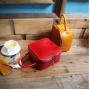 Creative Manual Vegetable Tanned Cow Skin Woman's Bag Genuine Leather Cross Body Women's Small Bag Tofu Bags