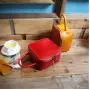 Creative Manual Vegetable Tanned Cow Skin Woman's Bag Genuine Leather Cross Body Women's Small Bag Tofu Bags