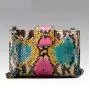 OEM Bolsas De Mujer Feminina Personalizado Custom Real Snake Skin Leather Designer Shoulder Chain Sling Crossbody Bags