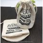 Organic Round Bottom Natural Canvas Pouch Bag For Candle Custom Logo Printed Cotton Drawstring Candle Bag