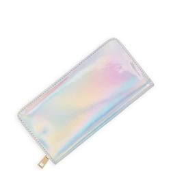 Holographic zip wallet designer wallet women