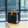 Fashion Hand-made Genuine Leather Cowhide Cross-body Bags Lady's Handbag Vegetable Tanned Women Bag