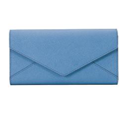 Fashion simple versatile clutch bags for women leather envelope purse Double buckle foldable Long wallet