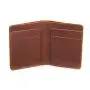 Slim front pocket men wallet crazy horse leather wallet with logo emboss