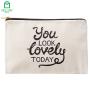 Gelory China Factory Wholesale Custom Printed Makeup Pouch Bag Sublimation Blank Plain Canvas Cosmetic Bag With Zipper