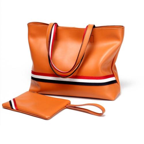 China suppliers travel clutch tote handbag sets woman hand brand custom clutch leather tote bag