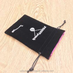 Promotional Black Velvet Bag with Satin Lining