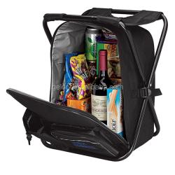 Gelory Good Quality Promotional Fashion Fold Up Polyester Material And Chair Style Zip Cooler Bag Outdoor