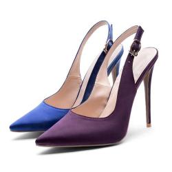 Comfortable Design Wholesale Women's Pointed Toe Stiletto High Heel Satin Wedding Dress Pumps