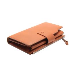 Wholesale women long wallet vegetable tanned leather women Clutch wallet