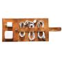 Handmade custom logo emboss cord organizer leather earbud holder
