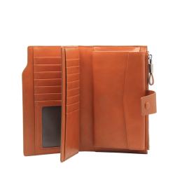 Wholesale women long wallet vegetable tanned leather women Clutch wallet