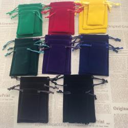 Red,Green,Blue,Purple,Yellow,Black,Brown,Atrovirens Color Velvet Pouch