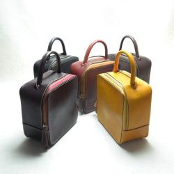 Creative Manual Vegetable Tanned Cow Skin Woman's Bag Genuine Leather Cross Body Women's Small Bag Tofu Bags