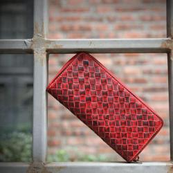2018 New Vintage Leather Purse Hand-Rubbed Color Men's and Women's Slim Wallet