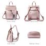 Lovevook backpack women genuine pu leather laptop backpack.