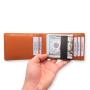 RFID blocking leather money clip wallets for men