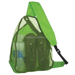 Gelory 2024 Promotion Lightweight Polyester Mesh Fabric Custom Logo Single Strap Custom Shoulder Backpack