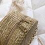 china factory wholesale woven round woman's shoulder bag bohemian summer straw beach handbag travel for ladies