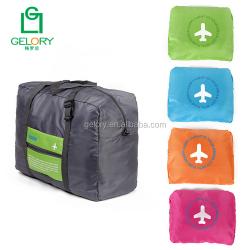 Gelory Custom Logo Lightweight 230D Polyester Waterproof Foldable Travel Bag