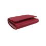 Short Style Ladies Cowhide Leather Key Wallet With Key Rings Multifunction 3 Folds Leather Key Holder Wallet
