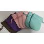 Thick Soft Turquoise Blue Microfiber Suede Jewelry Bag With Divider