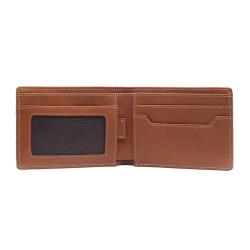 Slim front pocket Men's RFID vegetable tanned leather wallet