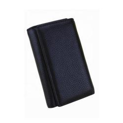 Short Style Ladies Cowhide Leather Key Wallet With Key Rings Multifunction 3 Folds Leather Key Holder Wallet
