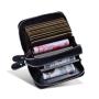 Stylish men and women Double zipper card holder Rfid anti-magnetic organ wallet