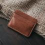 Minimalist leather card holder business credit card holder