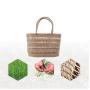 Straw Rattan Women Tote Bags Summer Beach Shoulder Handbags Fashion Hollow Hand Woven Seagrass Hand Woven Bags