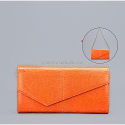 Custom Hand Made Luxury Designer Real Genuine Lizard Skin Leather Ladies Women Wedding Evening Envelope Clutch Wallet Bags