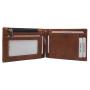 Newest design customized RFID PU leather money clip wallet with PVC window