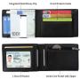 RFID carbon fiber wallet customized Men's trifold leather money clip wallet