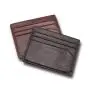 Custom logo Italian leather slim credit card holder RFID men leather card holder