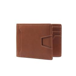 Slim front pocket Men's RFID vegetable tanned leather wallet