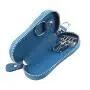 Multi-function Cowhide Leather Key Pouch Key Holder Ring Crocodile Pattern Key Bag Key Holder Chain