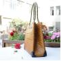 Classic Straw Weaving Summer Beach Shoulder Bag Tote Handbag Rattan Shopping Bags Hand-woven Ethnic Bags
