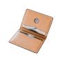 Bifold type high grade vegetable tanned leather card holder wallet for gift