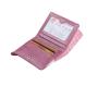 Minimalist Women Cowhide Leather Bi-fold Wallet