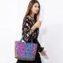 LOVEVOOK 2022 geometric Holographic reflective hand bags women luxury luminous crossbody bags ladies handbags