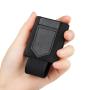 Slim minimalist elastic band leather card holder