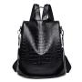 china bag supplier hot sell trendy women backpack crocodile pattern PU leather outdoor travel backpacks
