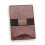 Italian cowhide genuine leather customized logo card holder card case with money clip elastic band