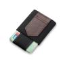 Slim minimalist elastic band leather card holder