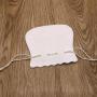 Gold Hot Stamped White PU Leather Drawstring Bag For Jewelry