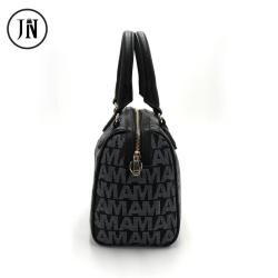 customized  logo tote bag design 2024 new arrive printed leather handbag  custom boston tote bag for ladies and girls